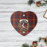 Clan Ainslie Tartan Crest Heart Ceramic Ornament ZU82 Ainslie Tartan Tartan Christmas